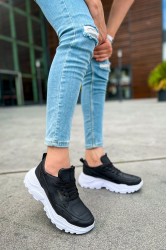Mens Sneakers - Black White - 089