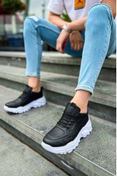 Mens Sneakers - Black White - 089