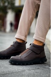 Mens High Top Sneakers - Brown - 103