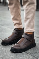 Mens High Top Sneakers - Brown - 103