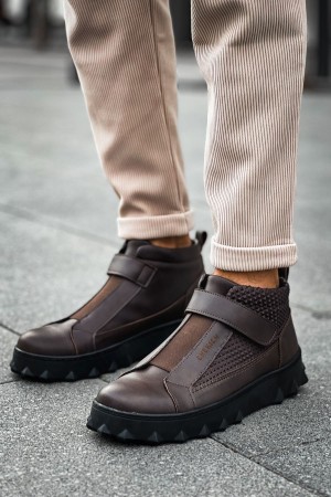 Mens High Top Sneakers - Brown - 103