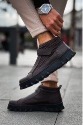Mens High Top Sneakers - Brown - 103