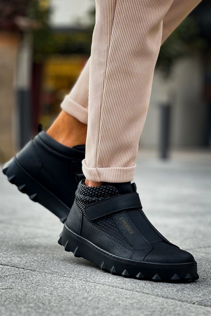 Mens High Top Sneakers - Black - 103