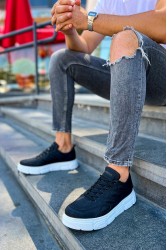 Mens Sneakers - Black White - 105