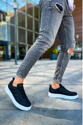 Mens Sneakers - Black White - 105