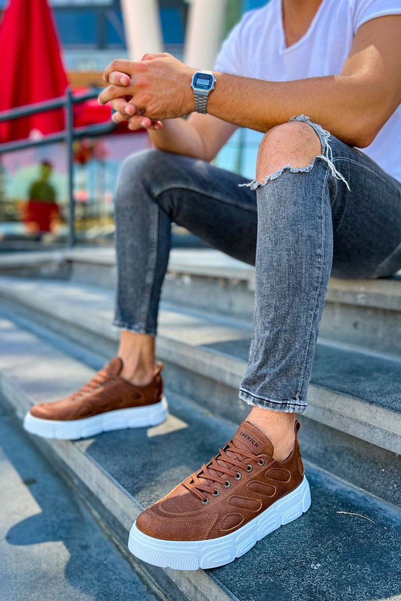 Mens Sneakers - Tan - 105