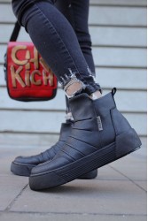 Mens High Top Sneakers - Black - 113