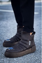 Mens High Top Sneakers - Brown - 113