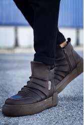 Mens High Top Sneakers - Brown - 113