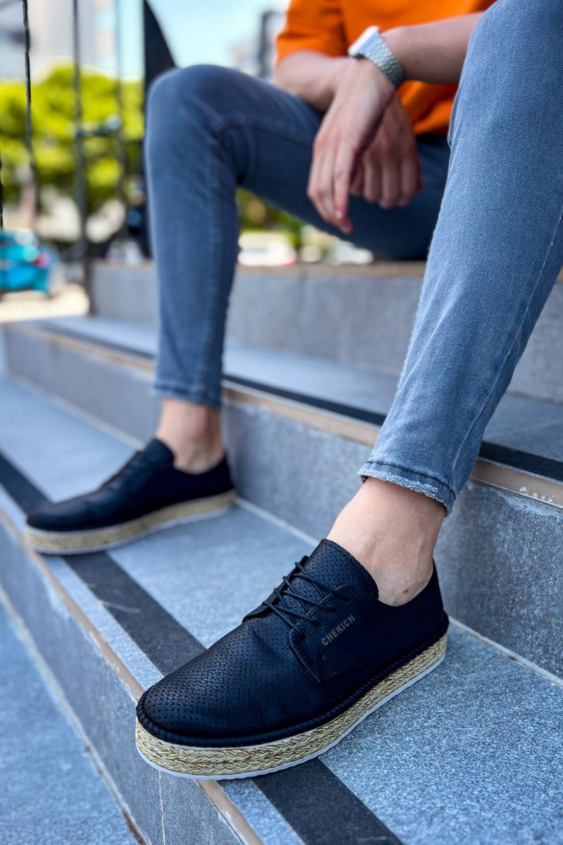 Mens Sneakers - Black White - 117