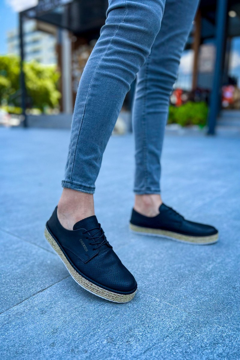 Mens Sneakers - Black White - 117