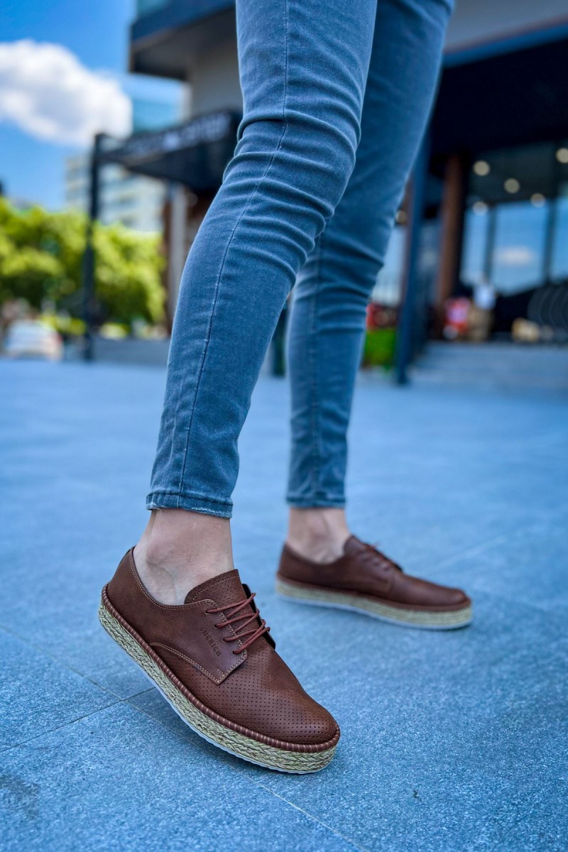 Mens Sneakers - Tan White - 117