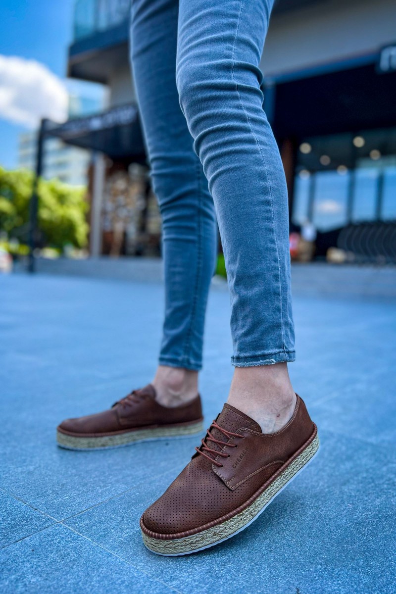 Mens Sneakers - Tan White - 117
