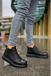 Mens High Top Boots - Black - 133