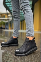 Mens High Top Boots - Black - 133