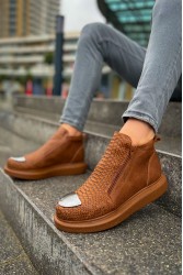 Mens High Top Boots - Tan - 133