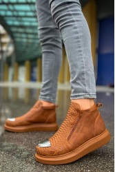 Mens High Top Boots - Tan - 133