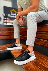 Mens Sneakers - Black White - 145