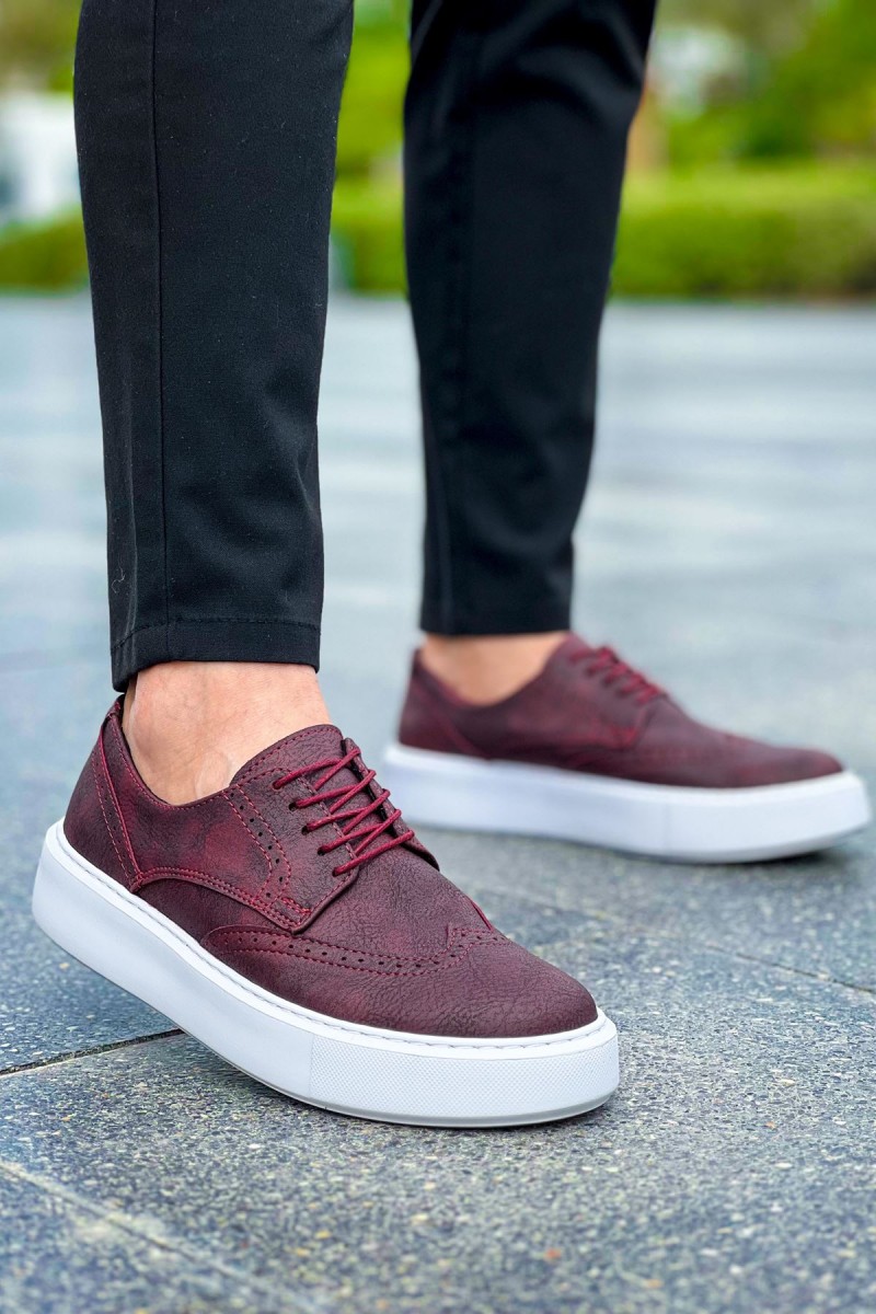 Mens Sneakers - Claret Red - 149