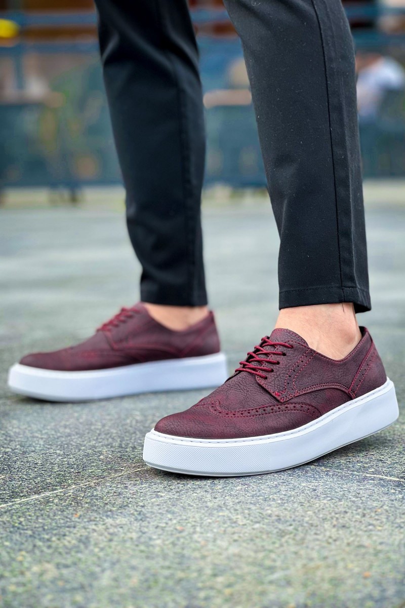 Mens Sneakers - Claret Red - 149