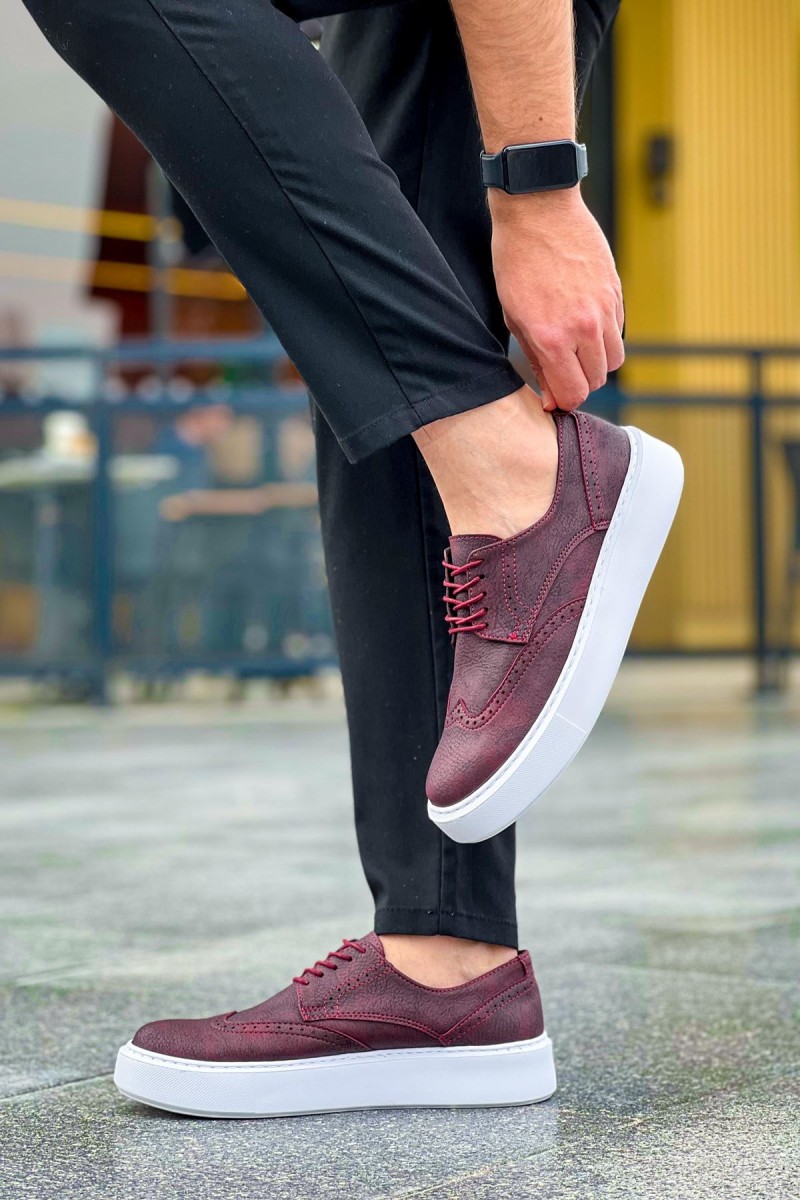 Mens Sneakers - Claret Red - 149