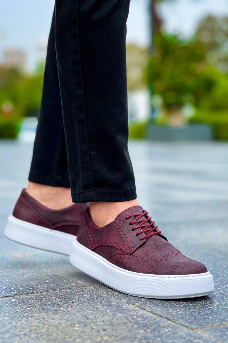 Mens Sneakers - Claret Red - 149