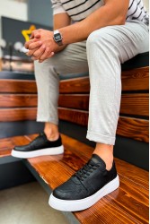 Mens Sneakers - Black White - 153