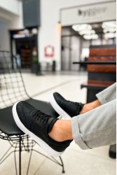 Mens Sneakers - Black White - 153