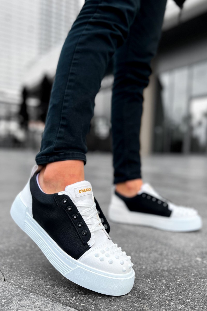 Mens Sneakers - White Black - 169
