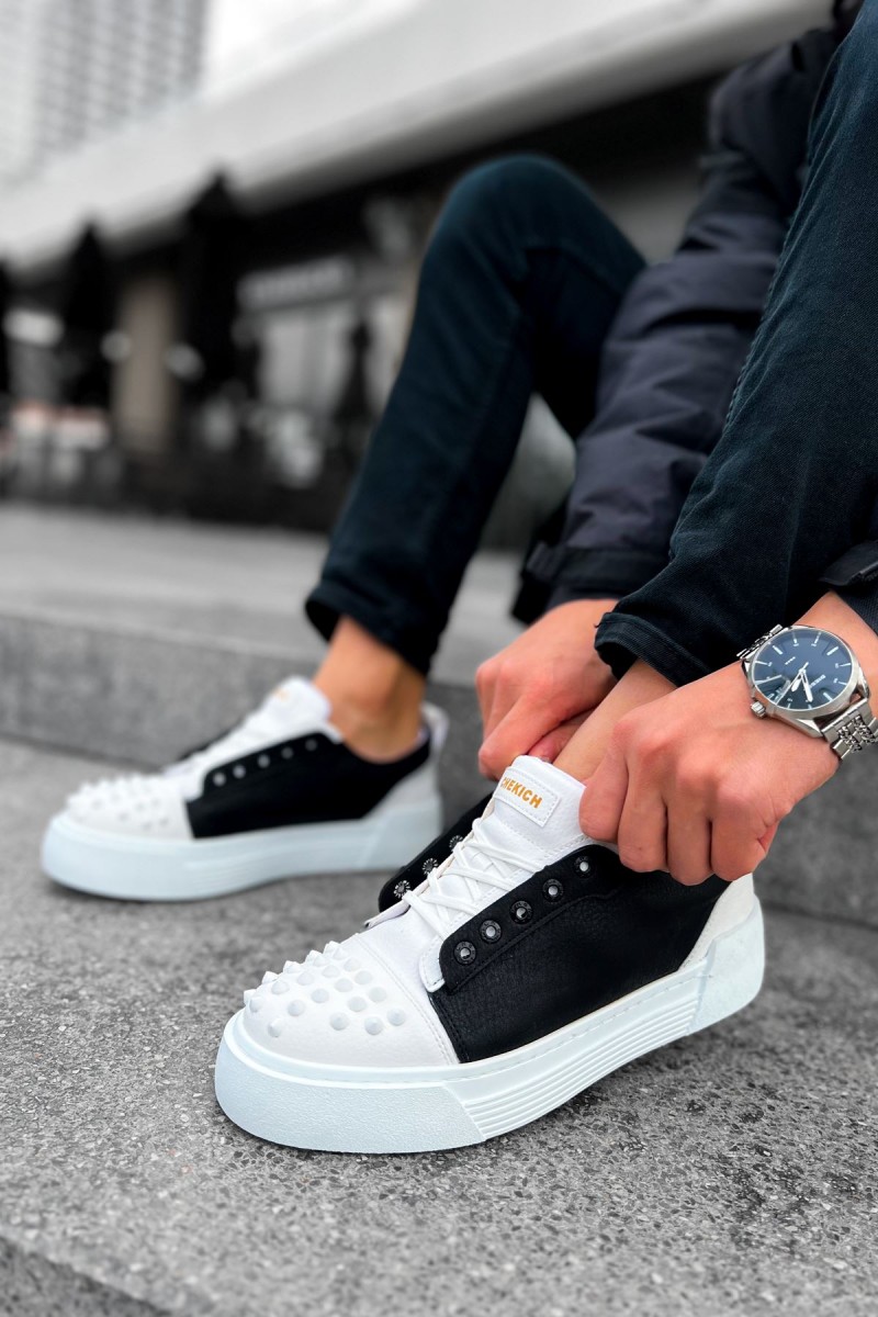 Mens Sneakers - White Black - 169