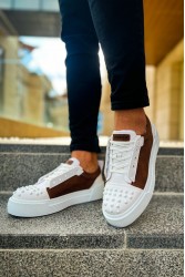 Mens Sneakers - Tan White - 169