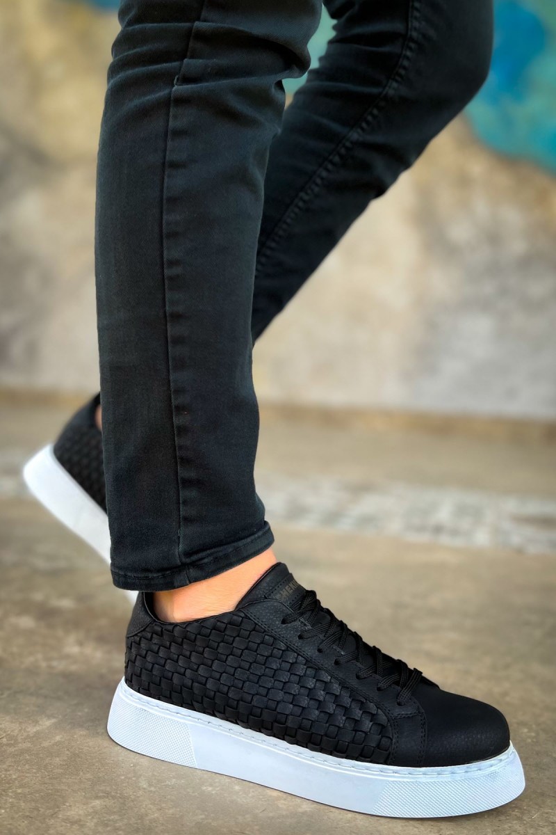 Mens Sneakers - Black White - 203