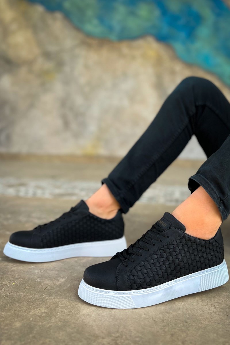 Mens Sneakers - Black White - 203