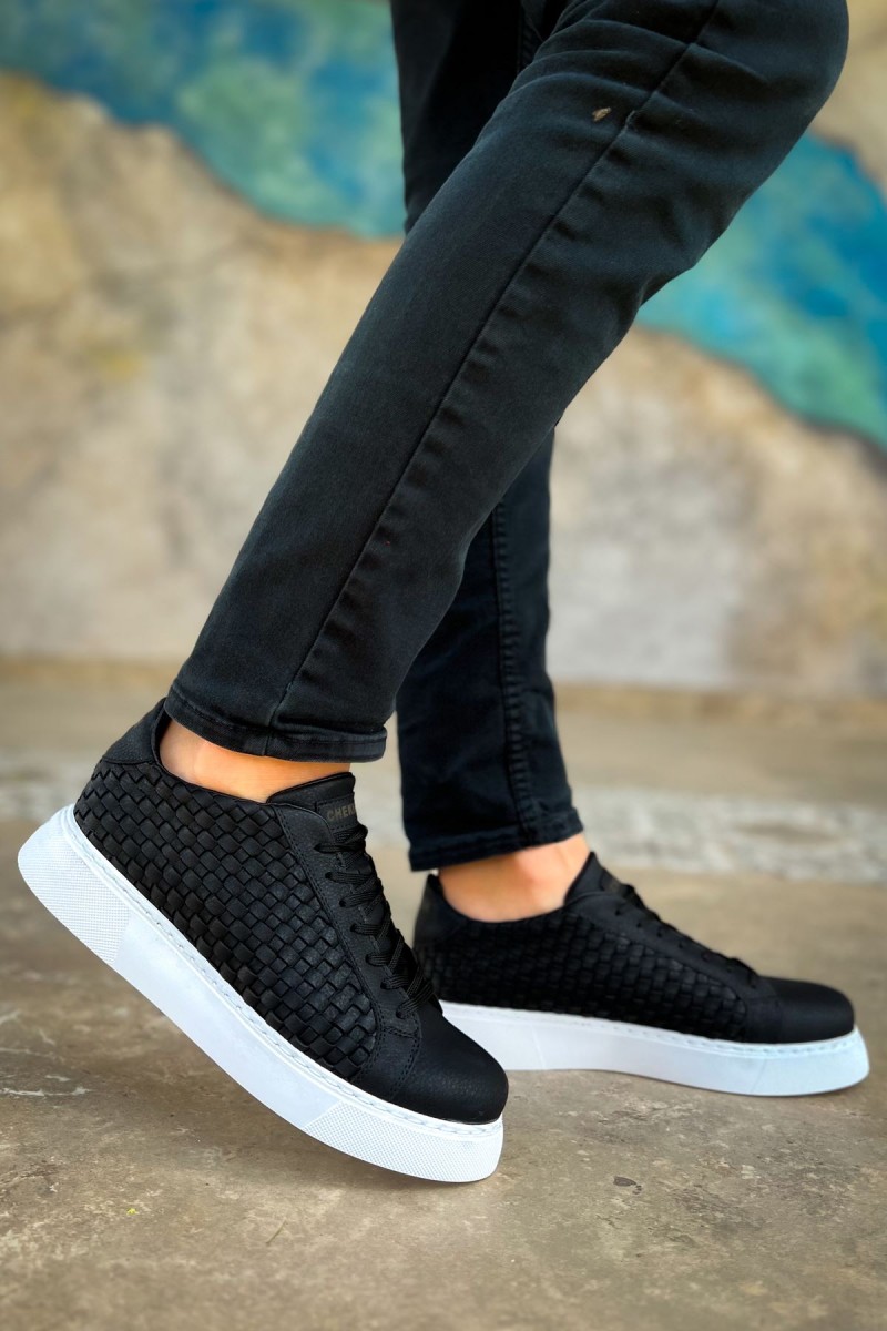 Mens Sneakers - Black White - 203