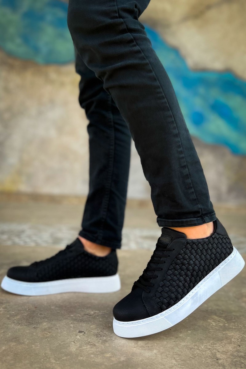 Mens Sneakers - Black White - 203