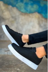 Mens Sneakers - Black White - 203