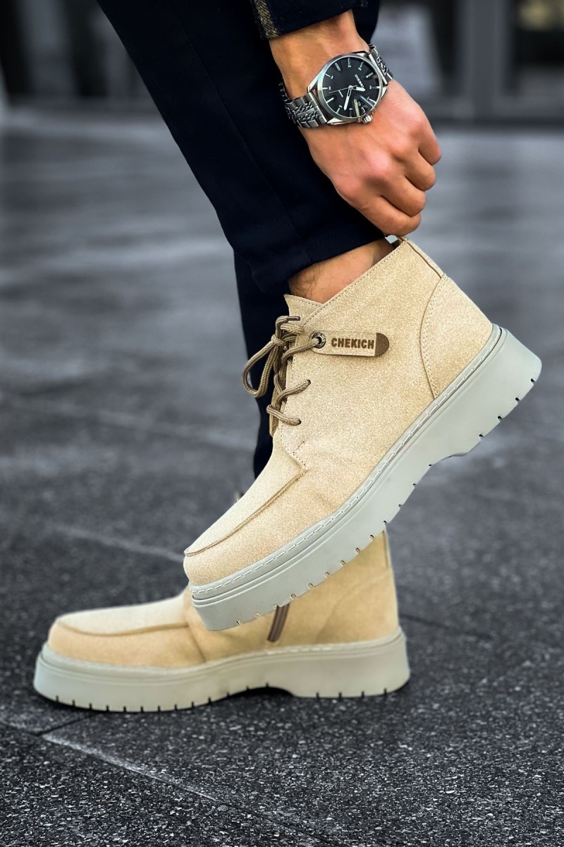 Mens Boots - Beige - 213