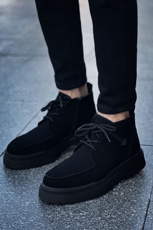 Mens Boots - Black Suede - 213