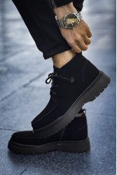 Mens Boots - Black Suede - 213