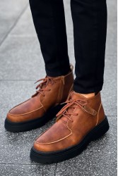 Mens Boots - Tan Black - 213