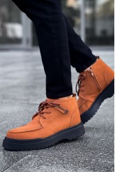 Mens Boots - Tan Black Suede - 213