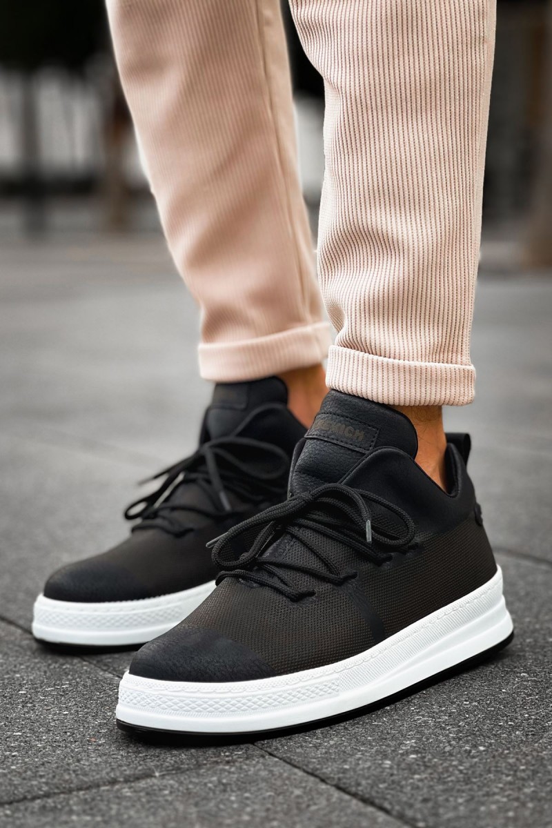 Mens Sneakers - Black White - 219
