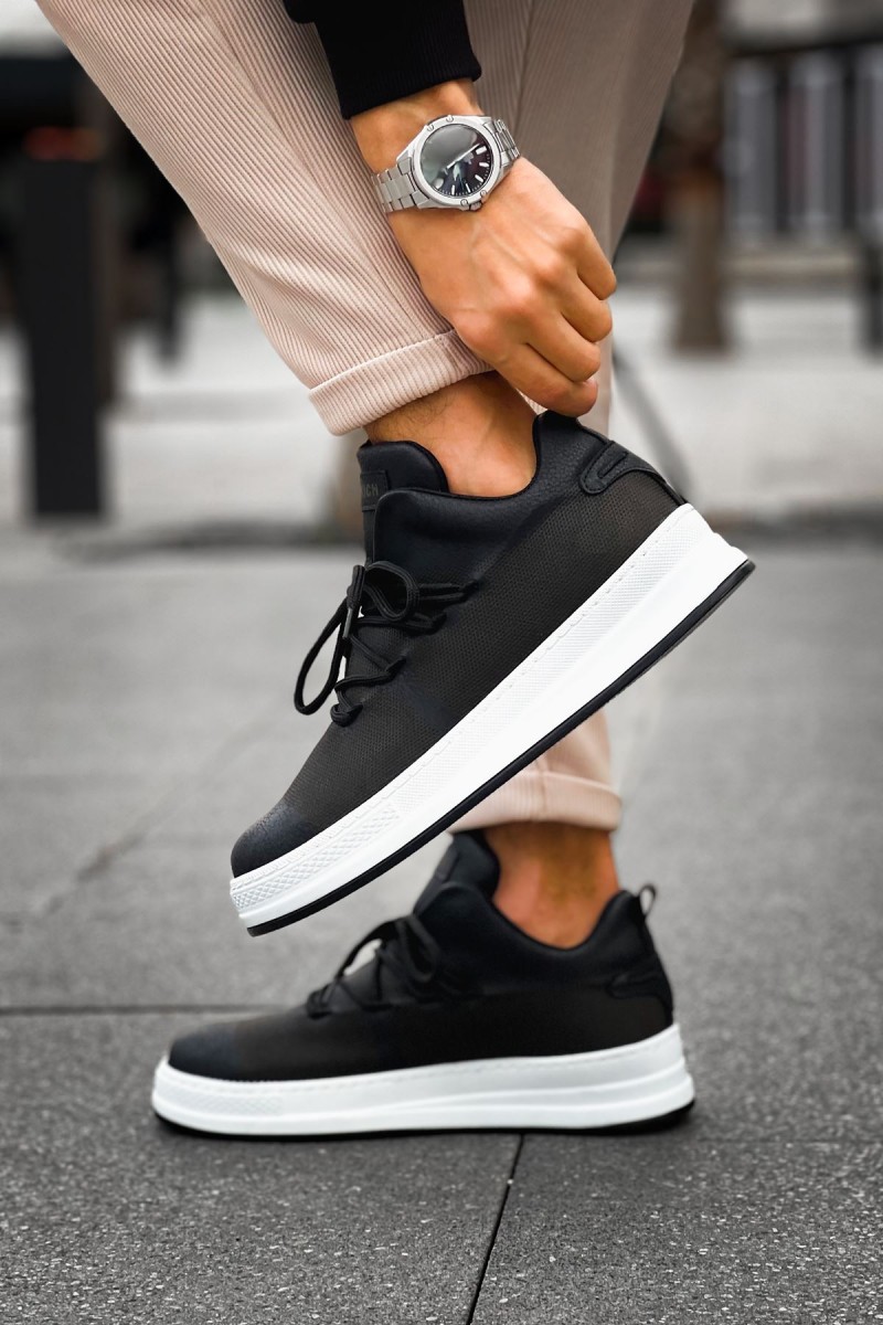 Mens Sneakers - Black White - 219