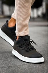 Mens Sneakers - Black White - 219