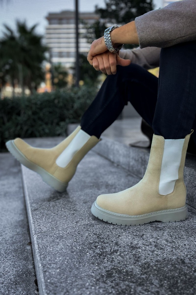 Mens Alaska Boots - Beige - 223