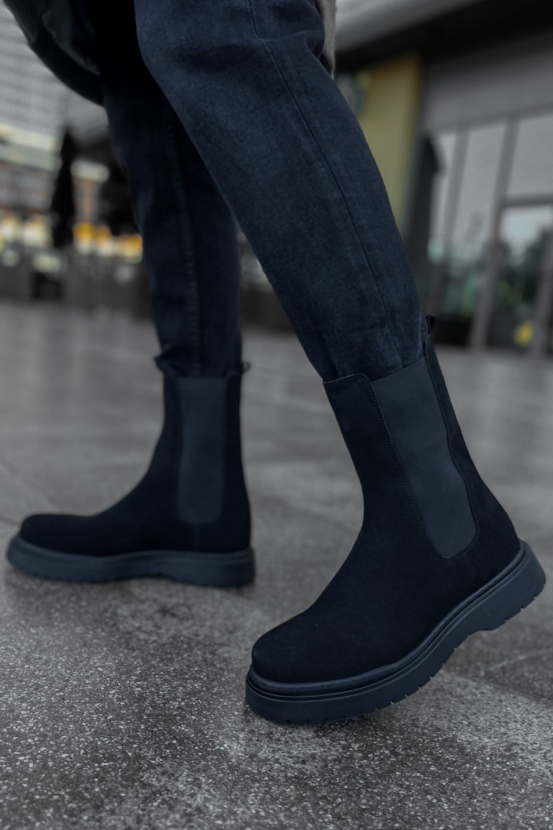 Mens Alaska Boots - Black Suede - 223