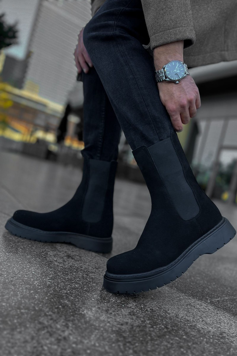 Mens Alaska Boots - Black Suede - 223