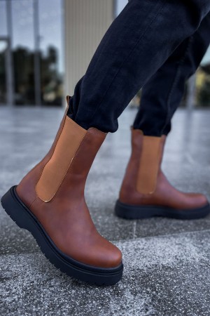 Mens Alaska Boots - Tan Black - 223