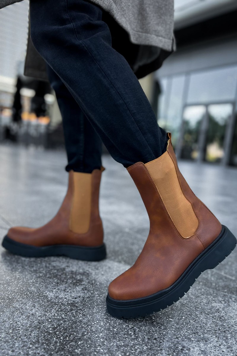 Mens Alaska Boots - Tan Black - 223