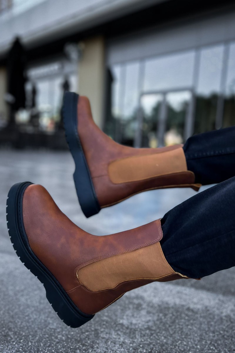 Mens Alaska Boots - Tan Black - 223